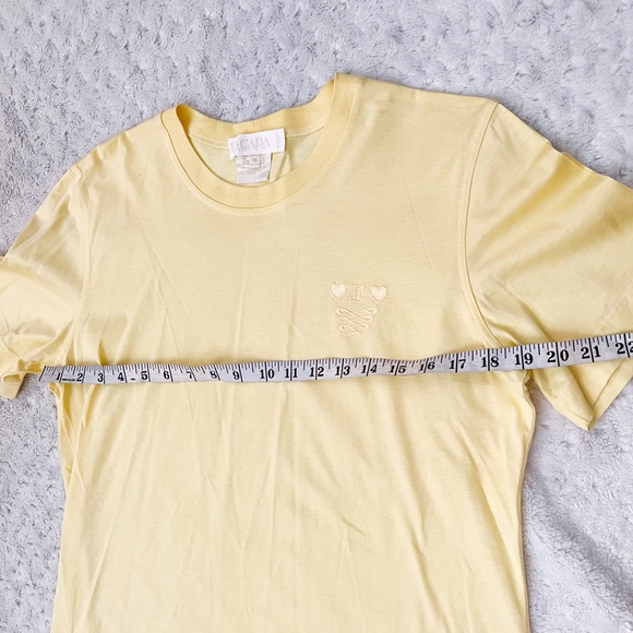 NWOT- ESCADA Yellow Embroidered Tee Shirt - Picture 5 of 9